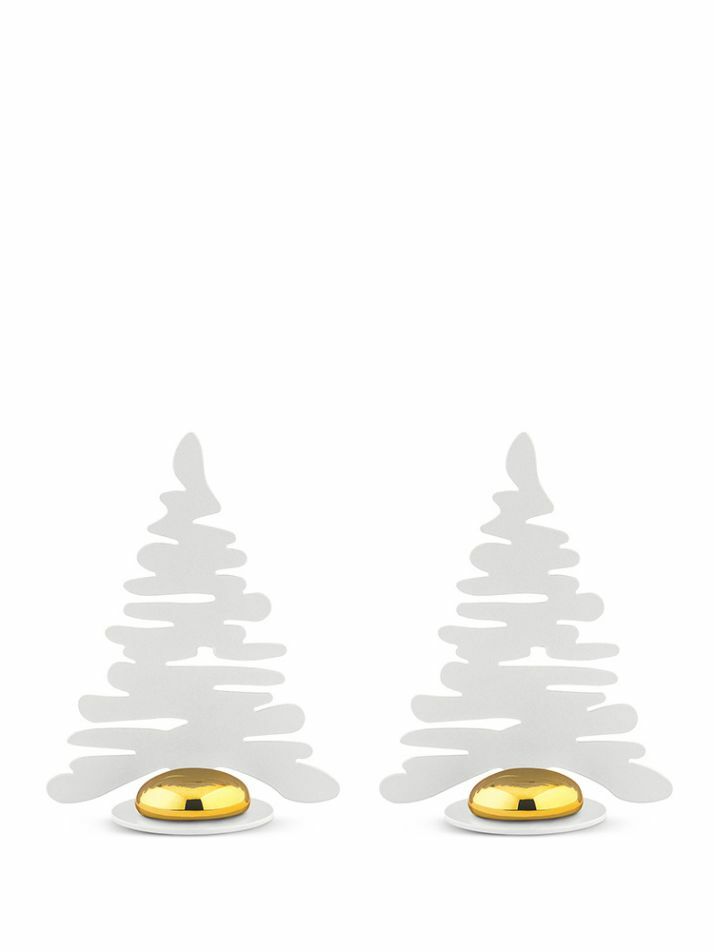 Alessi 알레시 바크트리 크리스마스 오너먼트 8cm 2P 세트 화이트