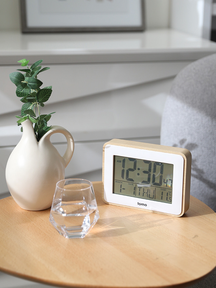 [Tomo]토모 우든 LCD 탁상 알람 시계