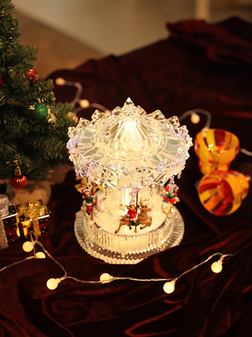 [FOCUSIS]포커시스 LED_뮤직 아크릴 회전목마 / FOC-BR-84837