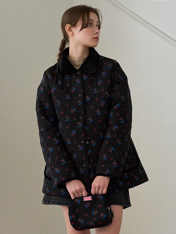 레제 퀼팅 점퍼 (Black Mixed)