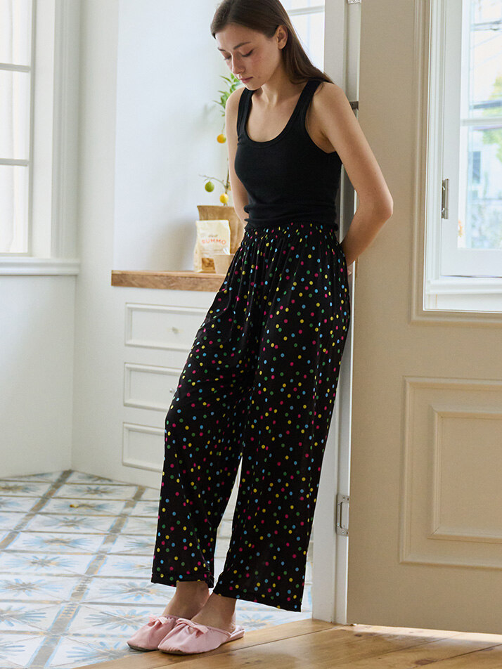 꼬임없는 잠옷바지 도트