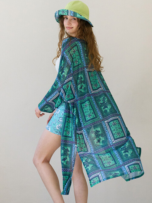 장미단추 롱 로브 페르