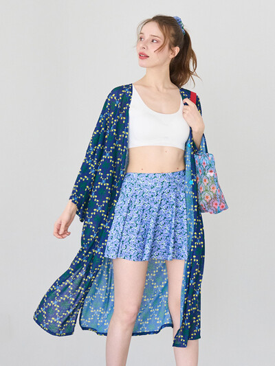 장미단추 롱 로브 야자