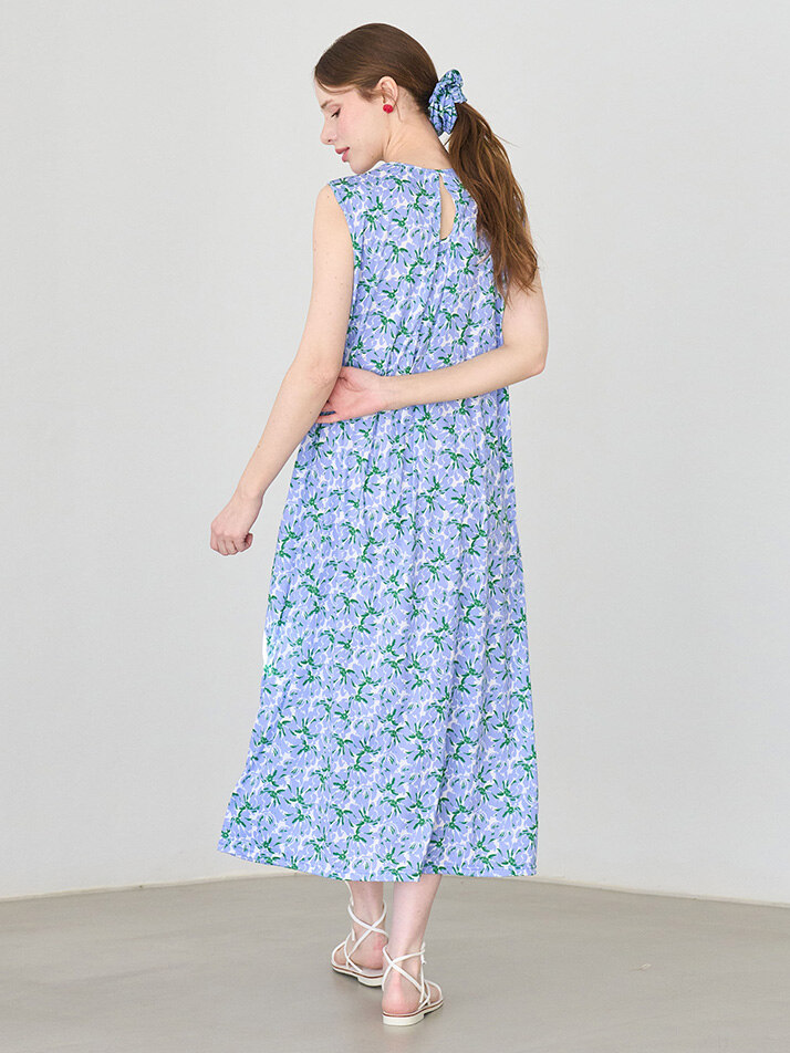 리조트 나시 롱 원피스 큰꽃