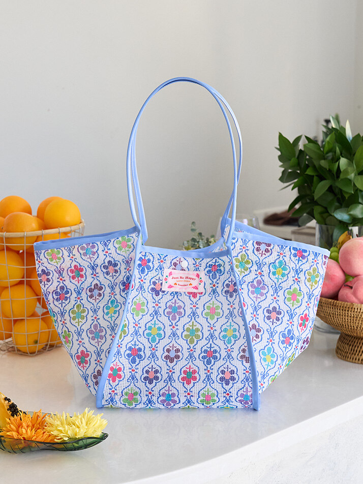 워터 메쉬 빅백 꽃송이 멀티