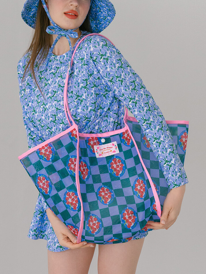 워터 메쉬 빅백 체리 그린