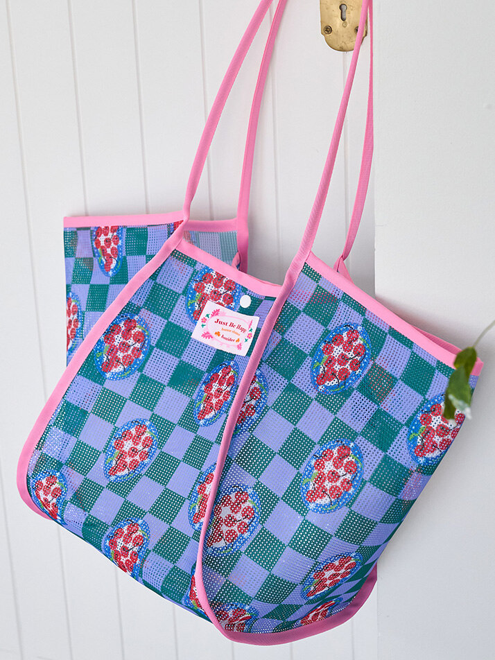 워터 메쉬 빅백 체리 그린