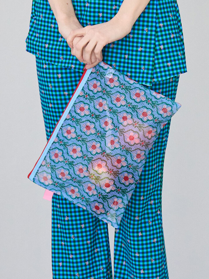 메쉬 트래블 파우치 꽃송이