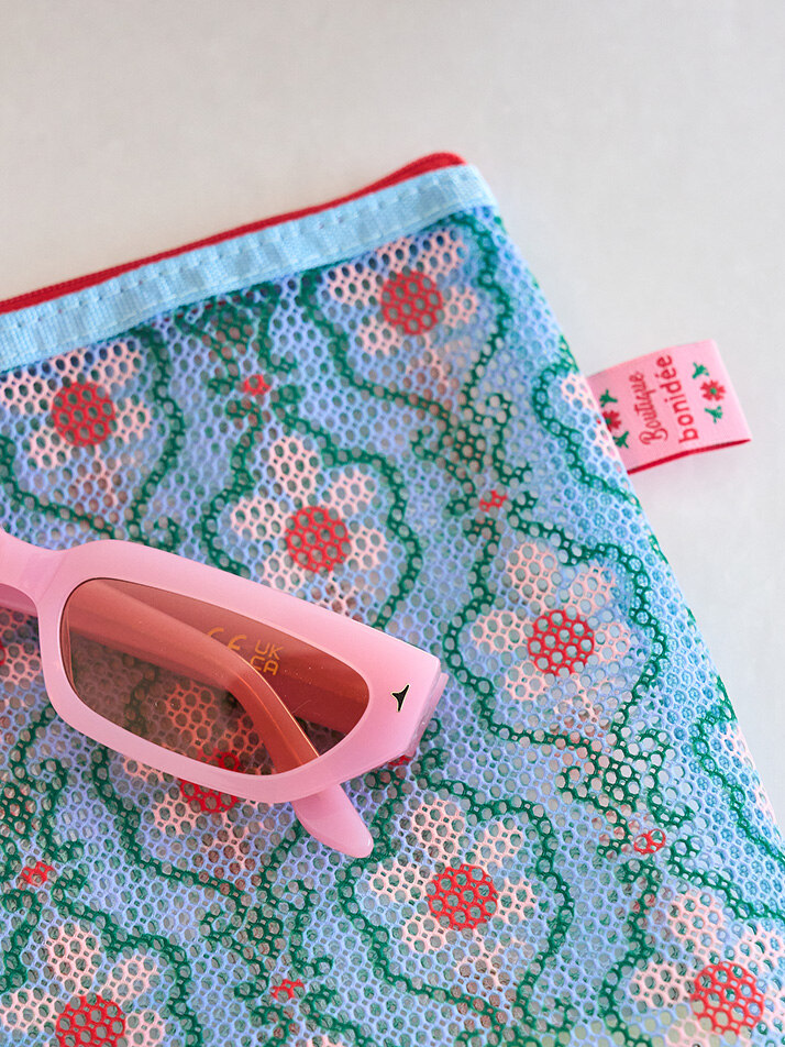 메쉬 트래블 파우치 꽃송이