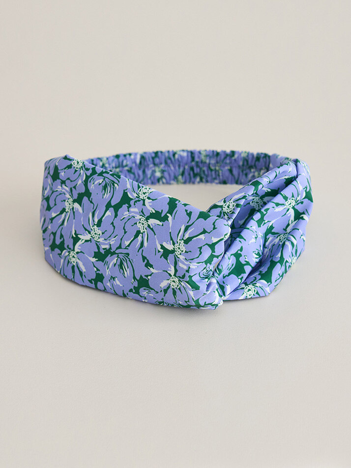 반다나 헤어밴드 큰꽃(소라)