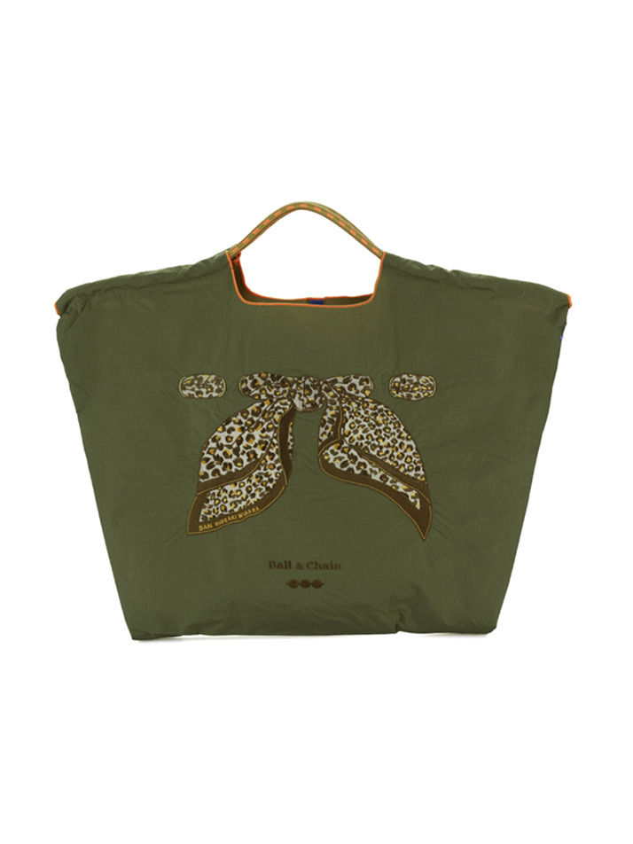 [볼앤체인] Leopard Scarf (L)_ KHAKI