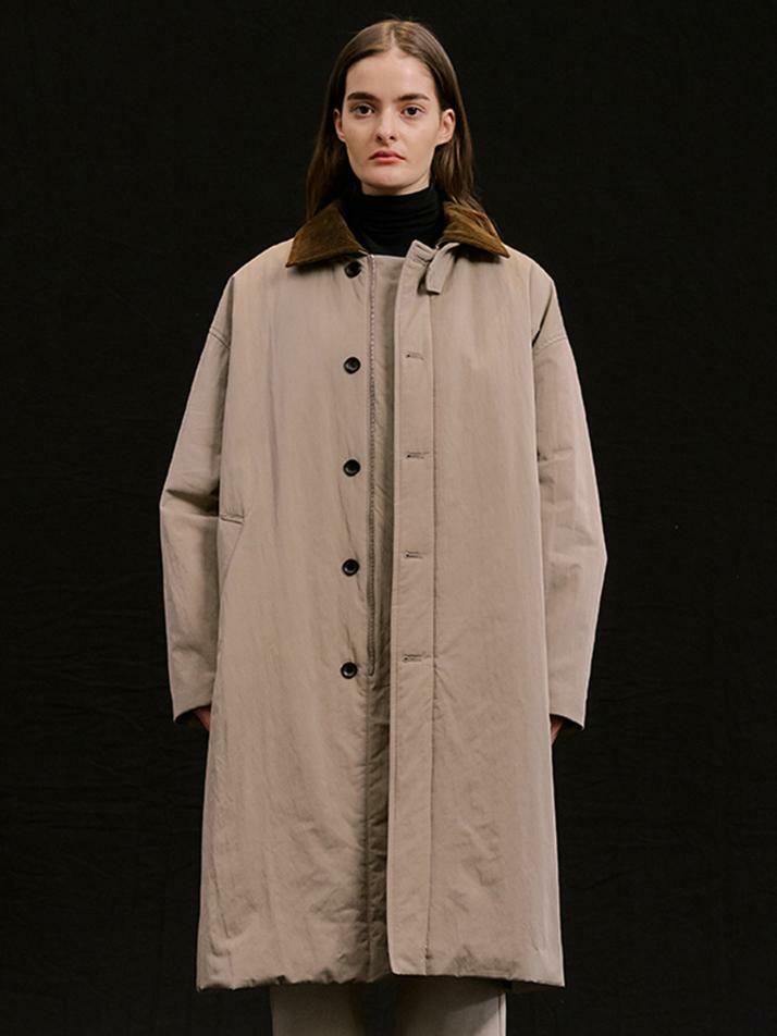 Isaac corduroy padded comfy-coat