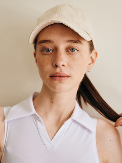 베이직 자수 볼캡_BEIGE