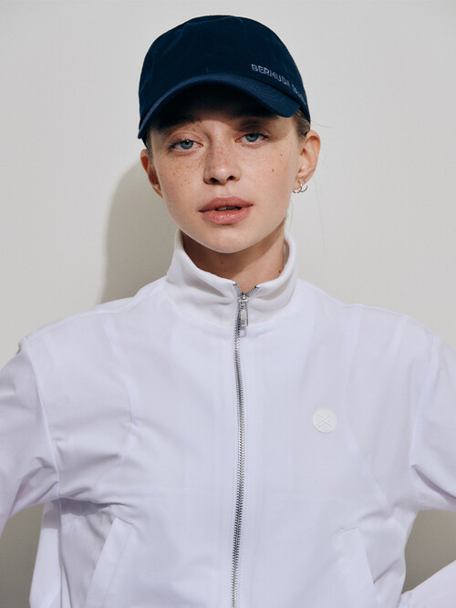 베이직 자수 볼캡_NAVY