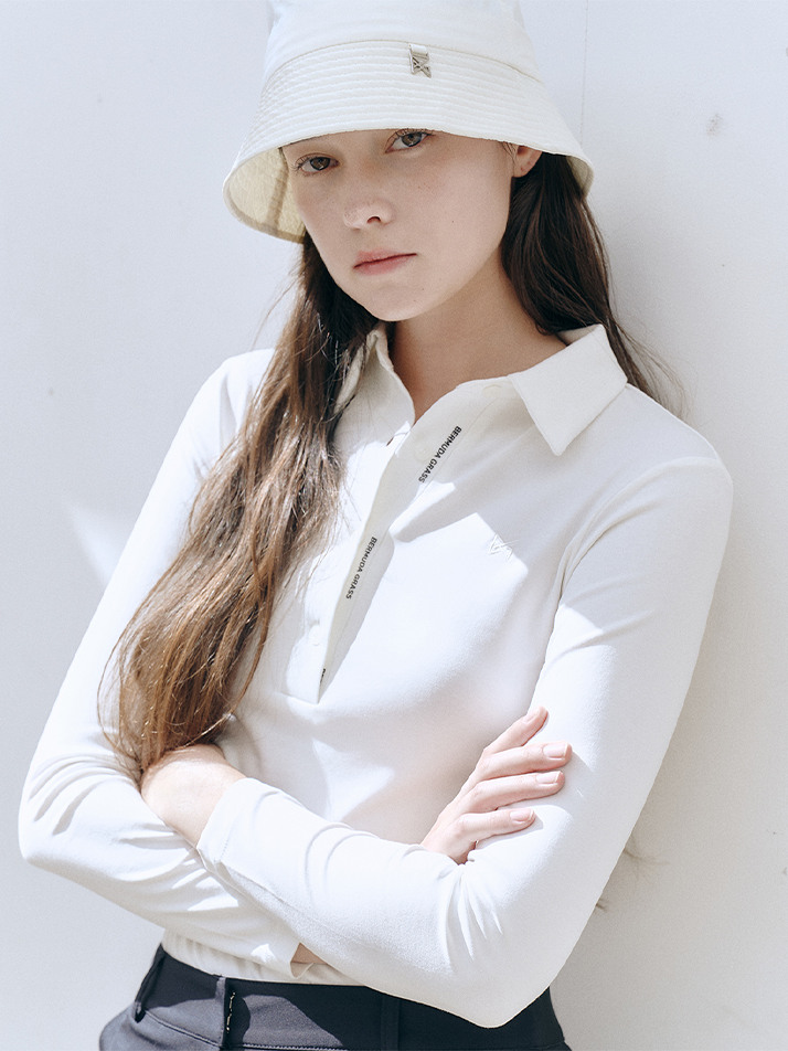 베이직 로고 PK 티셔츠_WHITE