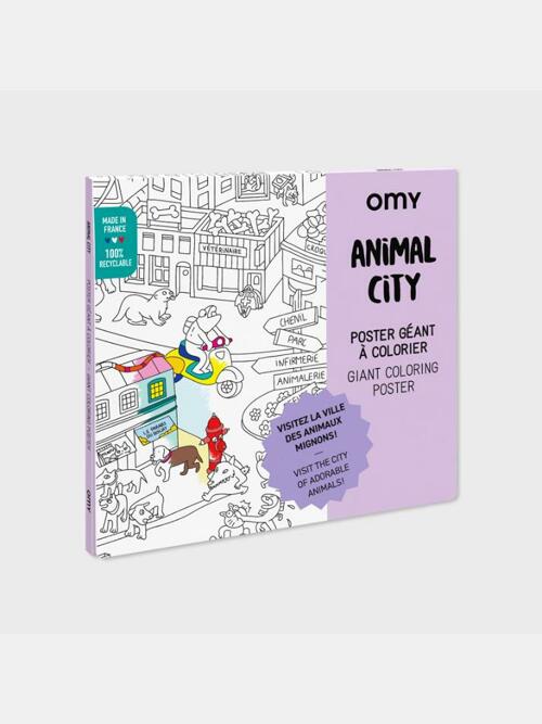 OMY 컬러링 포스터-애니멀 시티(POS77)