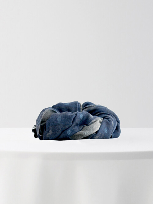 [아르메오디] 블루 그레이 스몰 도트 이태리 수입 머플러 EFIMF079BL