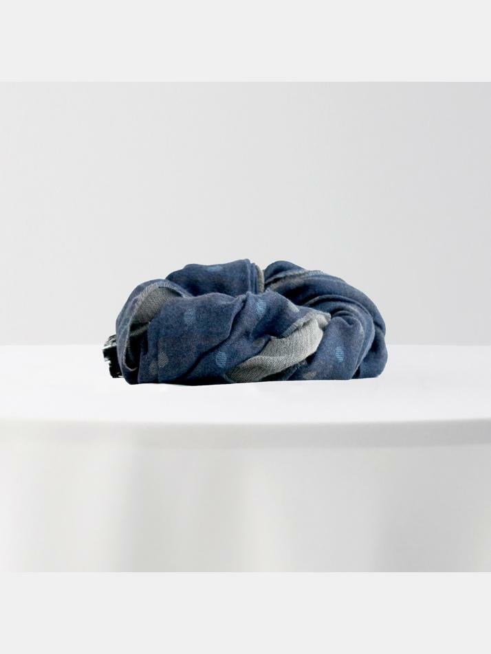 [아르메오디] 블루 그레이 스몰 도트 이태리 수입 머플러 EFIMF079BL