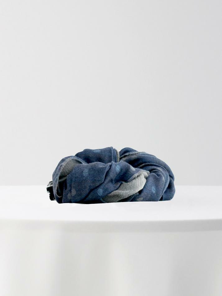 [아르메오디] 블루 그레이 스몰 도트 이태리 수입 머플러 EFIMF079BL