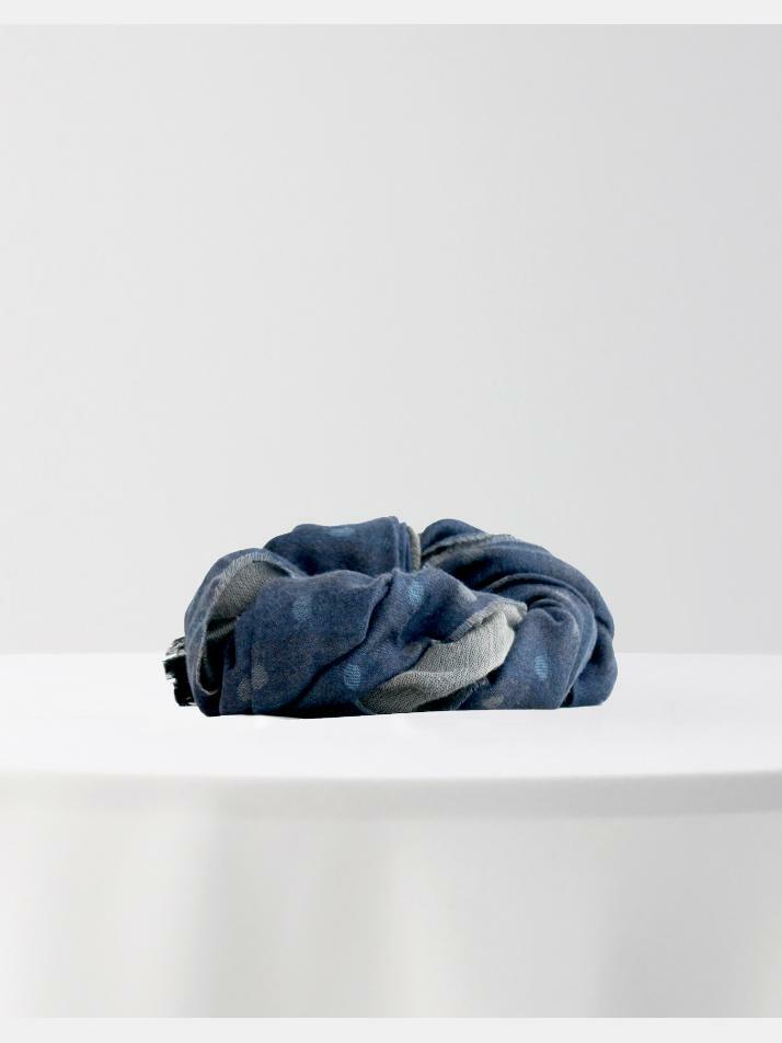 [아르메오디] 블루 그레이 스몰 도트 이태리 수입 머플러 EFIMF079BL