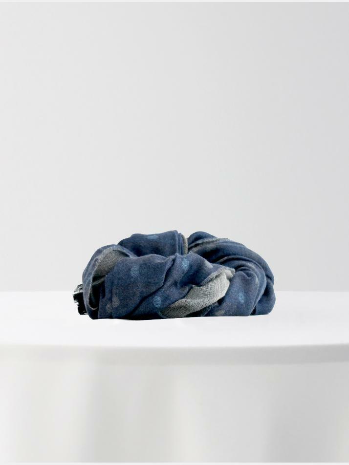 [아르메오디] 블루 그레이 스몰 도트 이태리 수입 머플러 EFIMF079BL