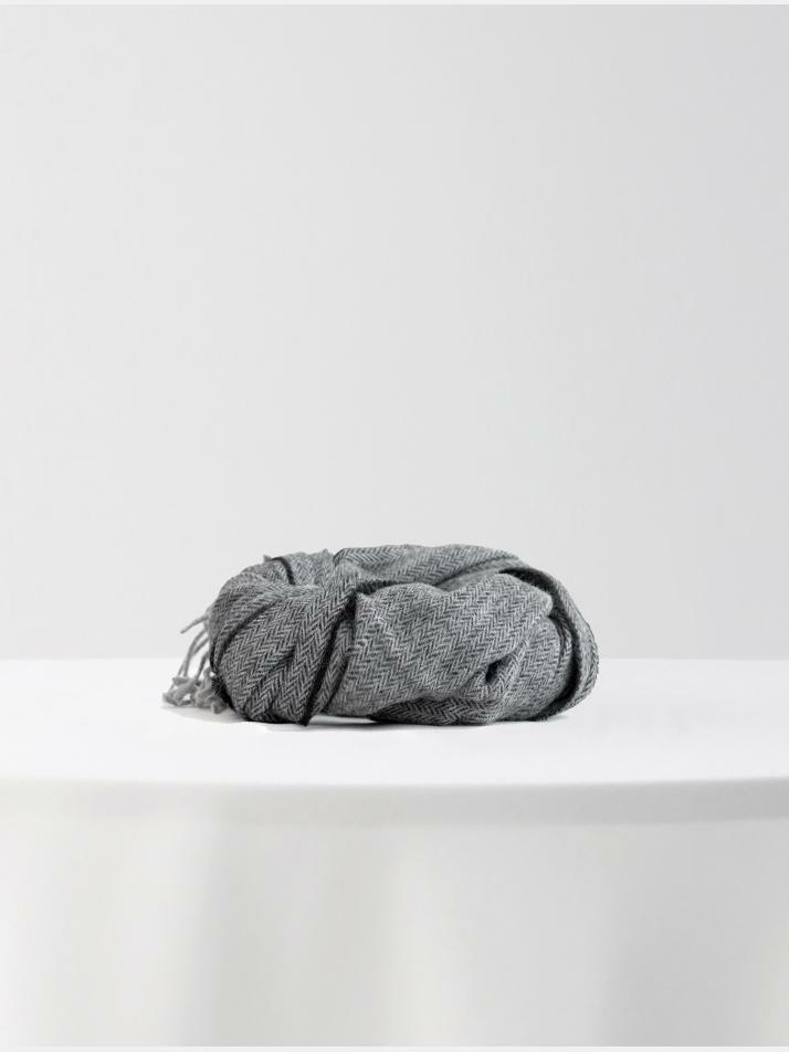 [아르메오디] 헤링본 울 블렌딩 이태리 수입 머플러 EFIMF082GR