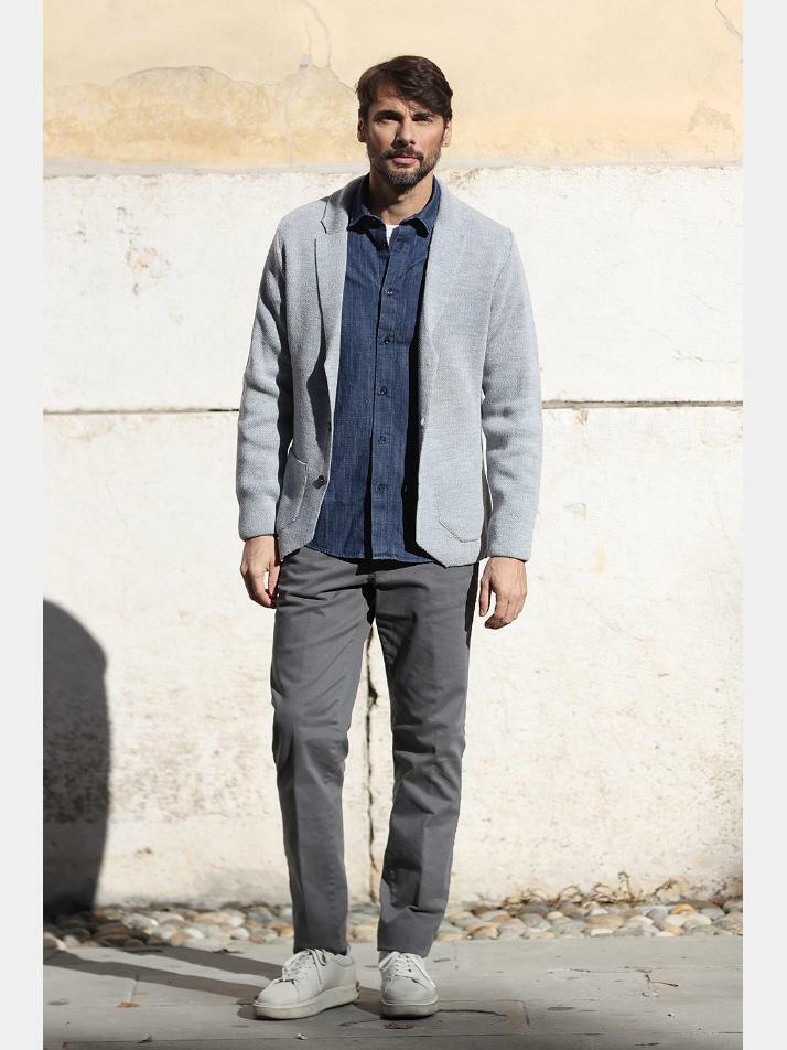 [아르메오디] 레귤러핏 톤온톤 체인 패턴 가먼트다잉 팬츠 이태리직수입 EFIPT961GR