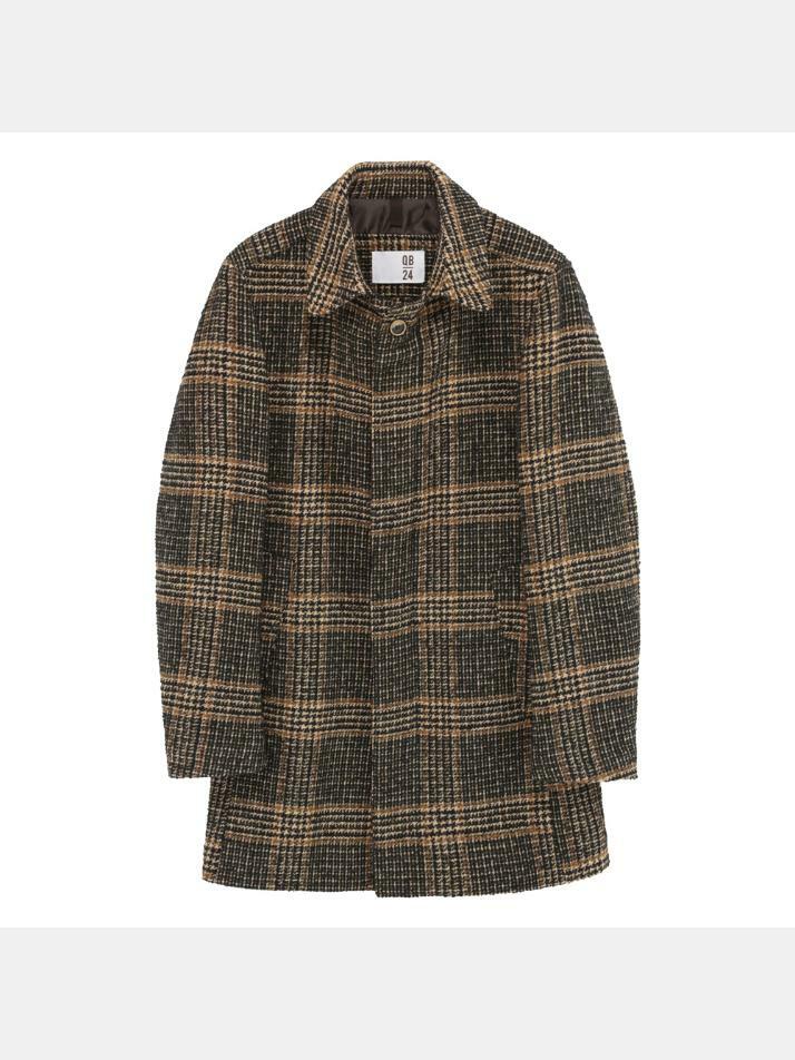 [QB24] 하운드투스 체크 패턴 코트 GFICT616HT
