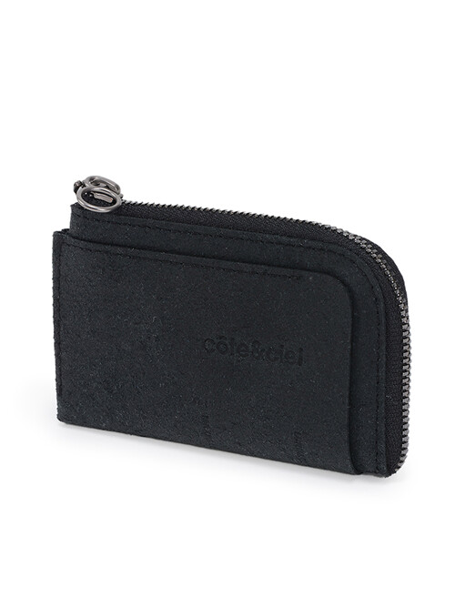 [COTE&CIEL] Zippered Recycled Leather 지갑(28951) - 블랙