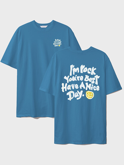 조이풀 반팔 티셔츠 블루스카이