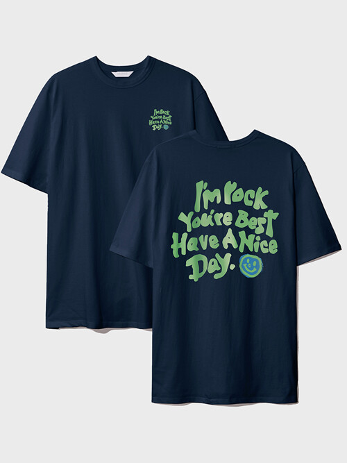 조이풀 반팔 티셔츠 딥오션