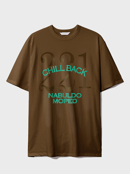 모토 릴렉스 반팔 티셔츠 모카