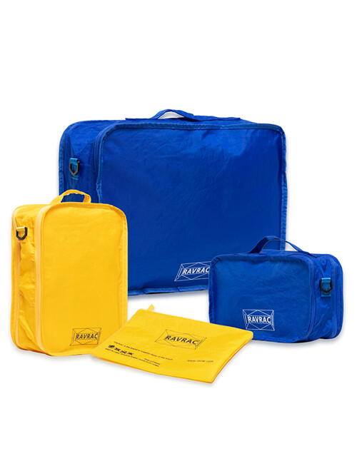 옐로우&블루 여행용 압축파우치 멀티 컴프백 세트