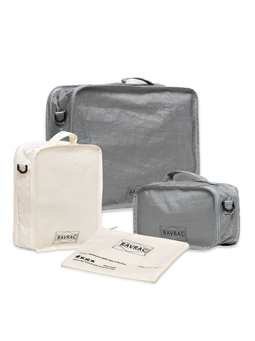 그레이&화이트 여행용 압축파우치 멀티 컴프백 세트
