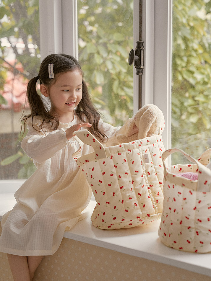 몽레브 체리 토이바스켓 패브릭바구니 장난감정리함