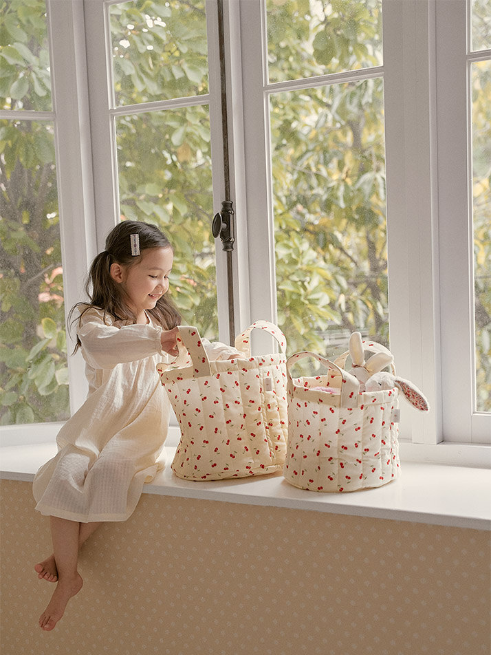 몽레브 체리 토이바스켓 패브릭바구니 장난감정리함