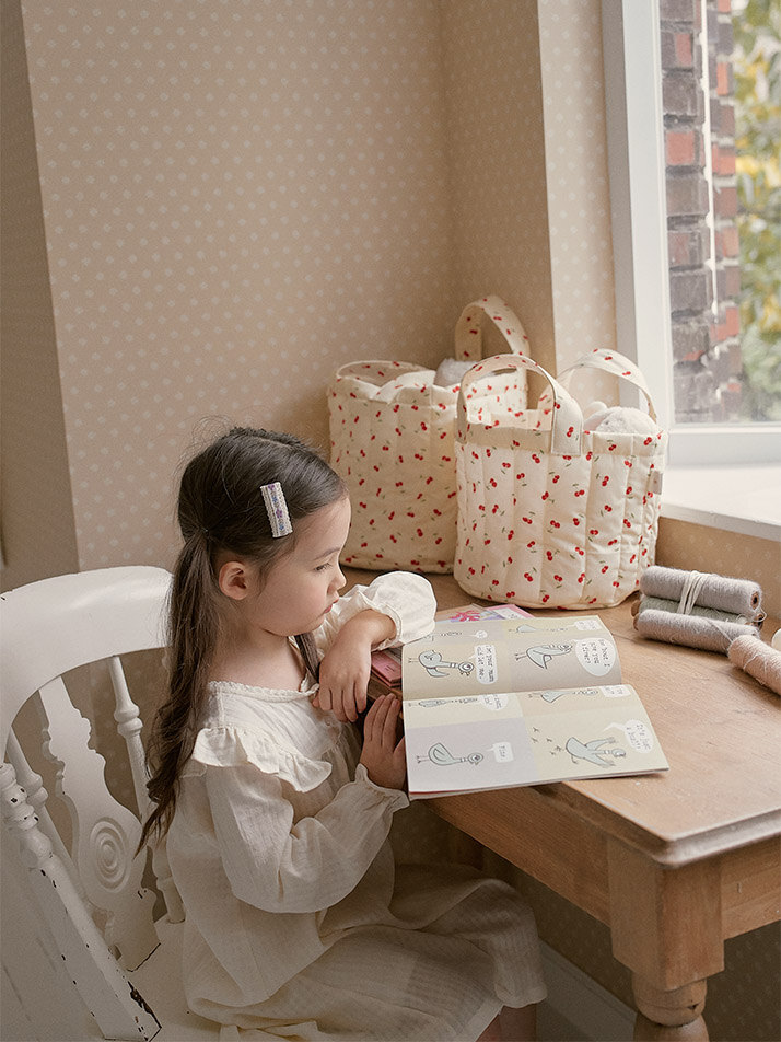 몽레브 체리 토이바스켓 패브릭바구니 장난감정리함