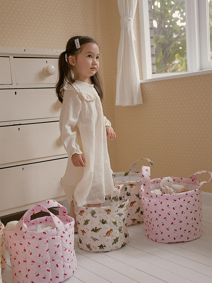 몽레브 체리 토이바스켓 패브릭바구니 장난감정리함