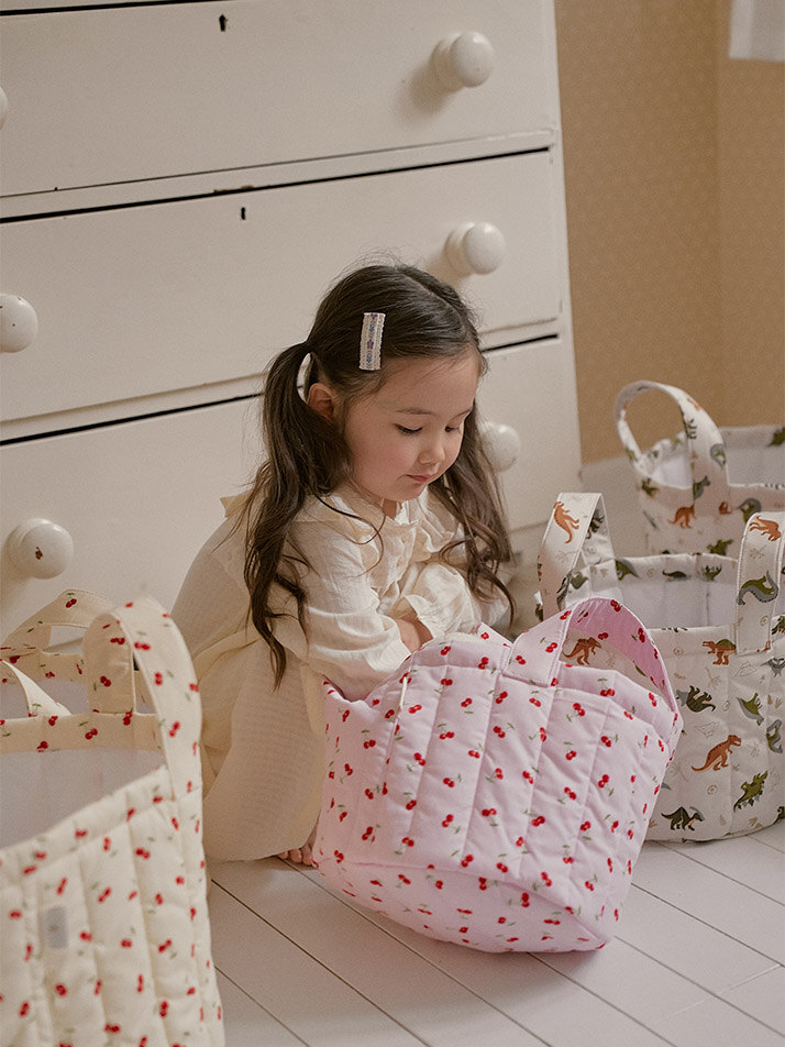 몽레브 체리 토이바스켓 패브릭바구니 장난감정리함