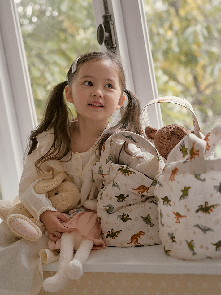 몽레브 공룡 토이바스켓 패브릭바구니 장난감정리함