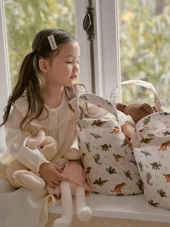 몽레브 공룡 토이바스켓 패브릭바구니 장난감정리함