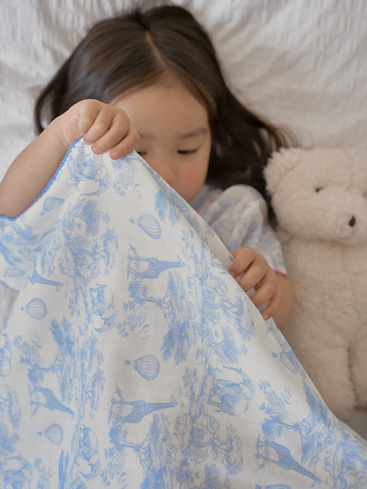 베이비뜨왈 거즈면 거즈뱀부 소재 유아 블랭킷 담요