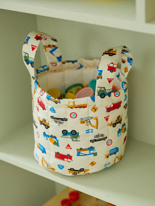 몽레브 자동차 토이바스켓 패브릭바구니 장난감정리함