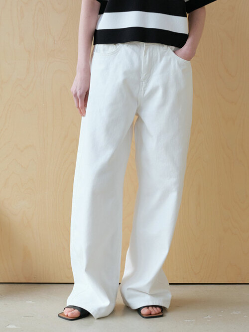 데님 와이드 팬츠(WHITE)