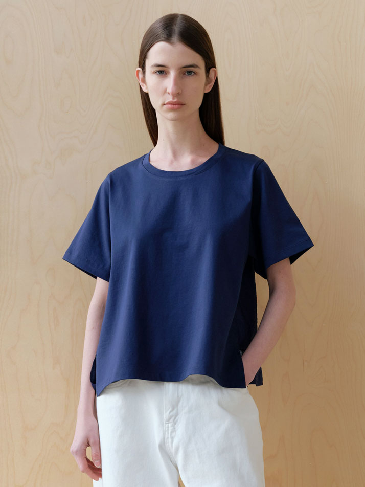 콤비 라운드 반팔 (3컬러)