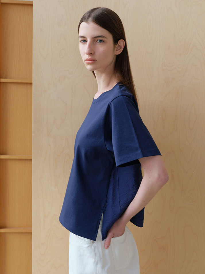 콤비 라운드 반팔 (3컬러)