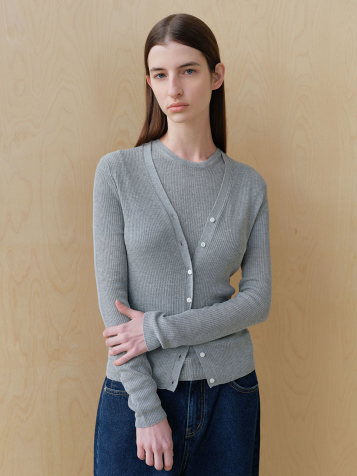 골지 브이 가디건 (3컬러)