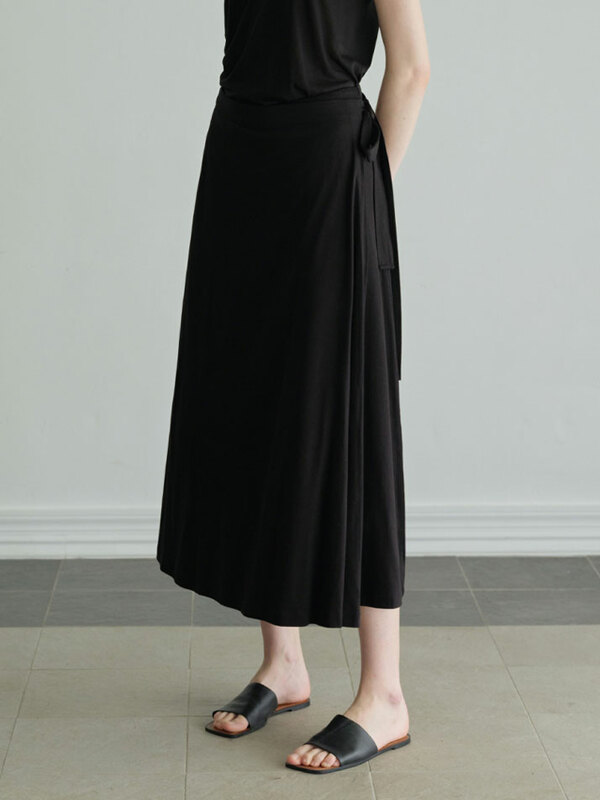텐셀 랩 스커트 (2컬러)