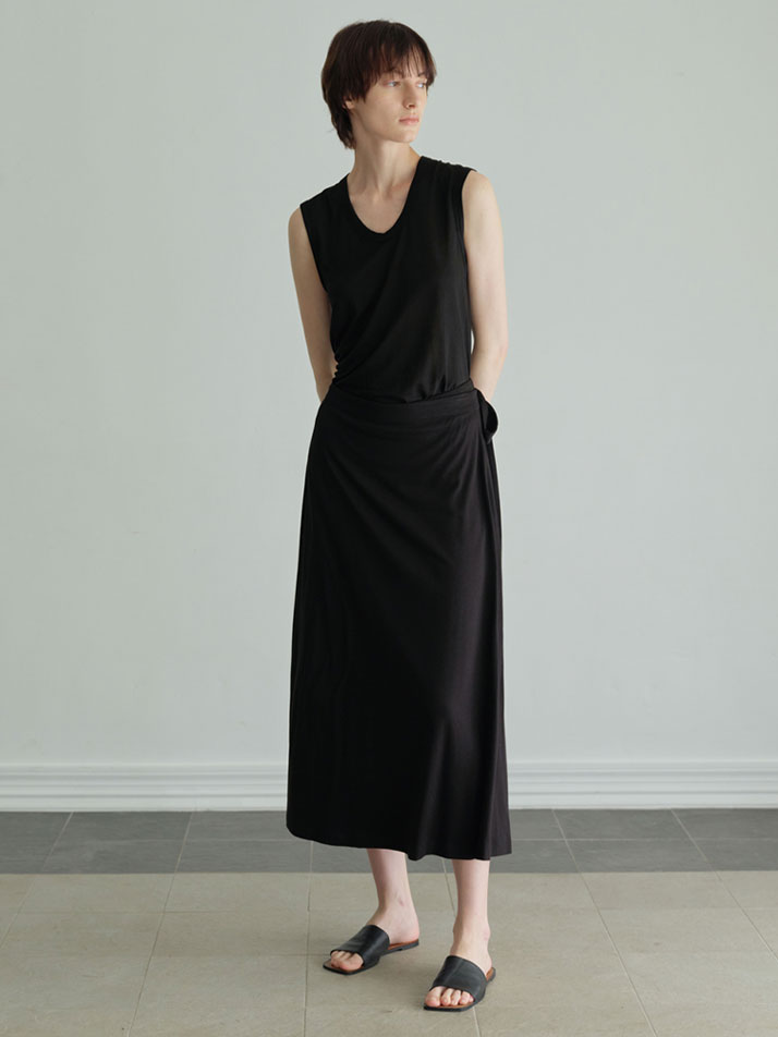 텐셀 랩 스커트 (2컬러)