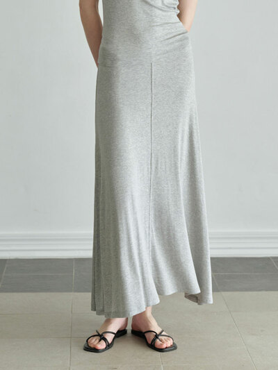 골지 플레어 스커트 (2컬러)